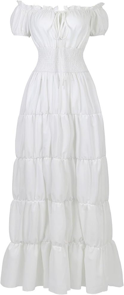 Renaissance Costume Women Medieval Chemise Dress Peasant Tops Irish under Dress